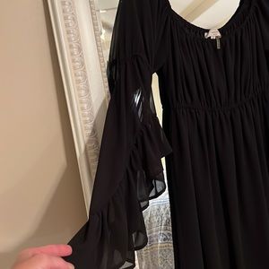 Entro Black dress with bell sleeves/ size small